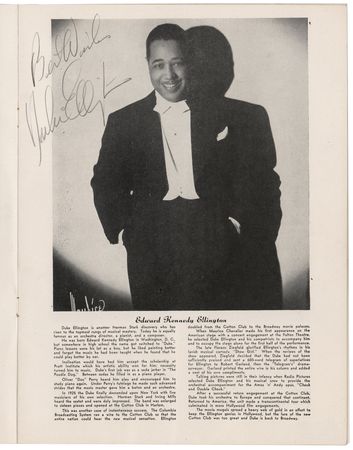 Lot #3372 Duke Ellington Signed Program - Image 1