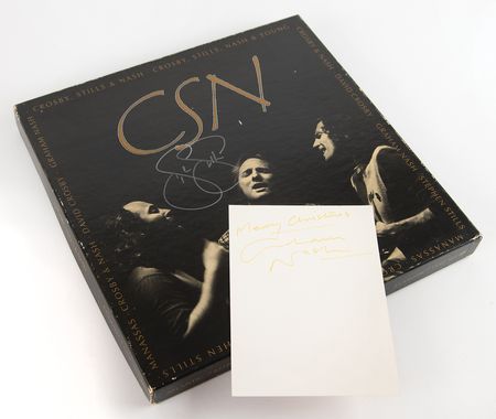 Lot #3549 Stephen Stills and Graham Nash (2) Signed Items - Image 1