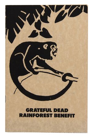 Lot #3329 Grateful Dead: Jerry Garcia and Bob Weir Signed Program, with Bruce Hornsby Signed Poster for the Rainforest Benefit - Image 3