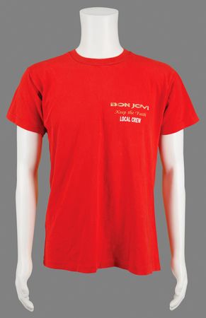 Lot #3594 Bon Jovi 1992-1993 Keep the Faith World Tour Crew T-Shirt - Image 1