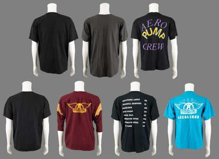 Lot #3473 Aerosmith (7) Tour Crew Shirts - Image 2