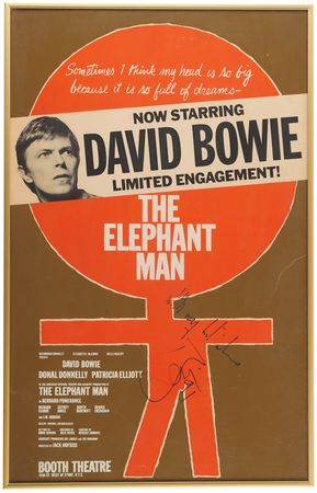 Lot #3483 David Bowie Signed Poster for The Elephant Man (13.5? x 21.5?) - Image 1