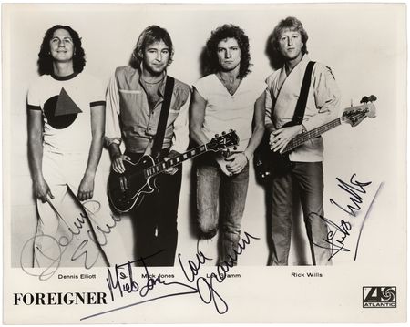 Lot #3511 Foreigner Signed Photograph