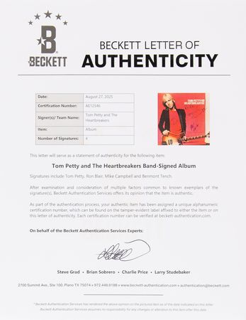 Lot #3533 Tom Petty and the Heartbreakers Signed Album - Damn the Torpedoes - Image 2