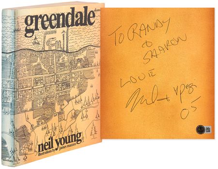 Lot #3562 Neil Young Signed Book - Greendale - Image 1