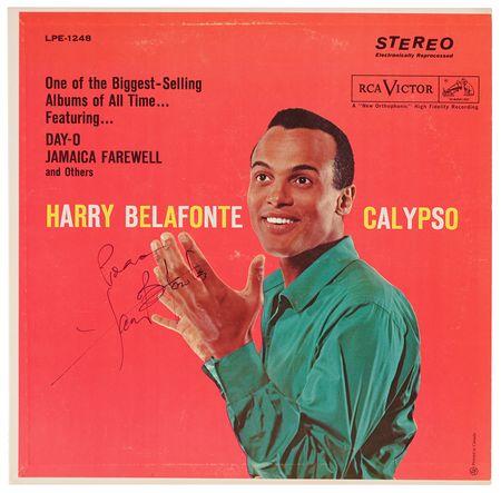 Lot #3391 Harry Belafonte Signed Album - Calypso - Image 1