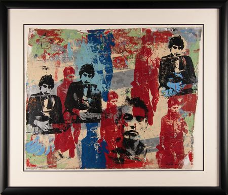 Lot #3212 Bob Dylan Mixed Media Collage by Bobby Hill - Image 1
