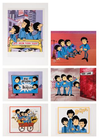Lot #3128 Beatles (6) Sericels by DenniLu Co. (Ltd. Ed. of 500) - Image 1