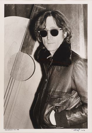 Lot #3174 John Lennon Oversized Photograph Signed by Bob Gruen - Image 2