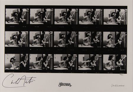 Lot #3456 Carlos Santana Signed Oversized Photograph by Jim Marshall (Ltd. Ed. #84/500) - Image 2