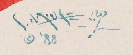 Lot #3331 Grateful Dead: Stanley Mouse Original 'Jerry Garcia' Emblem Watercolor Painting - Image 2