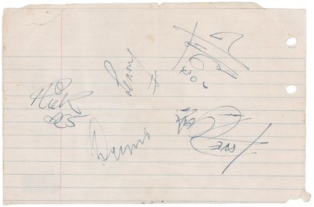 Lot #3432 Dave Clark Five Signatures - Image 1