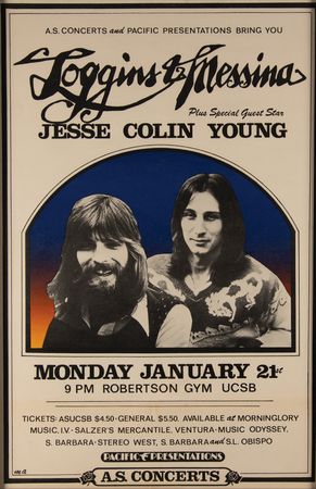 Lot #3525 Loggins and Messina 1974 UC Santa Barbara Concert Poster (14.25˝ x 22˝) - Image 2