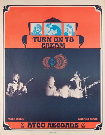 Lot #3435 Cream 1968 Atco Records Promotional Poster (17.5? x 22.5?) - Image 2