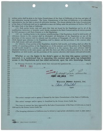 Lot #3396 Jerry Lee Lewis Document Signed - Image 1