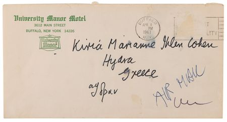 Lot #3470 Leonard Cohen Autograph Letter Signed to His Hydra Muse, Marianne Ihlen - Image 3