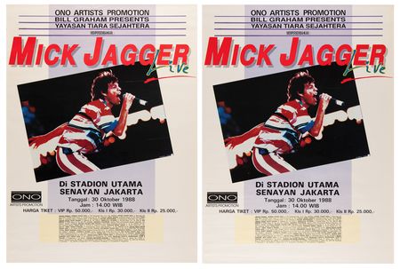 Lot #3259 Mick Jagger 1988 Australasian Tour Ephemera Collection with (4) Signed Christmas Cards - From the Collection of Susie Davis - Image 7