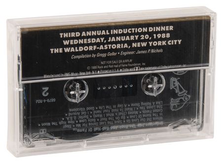 Lot #3226 Rock and Roll Hall of Fame 1988 Induction Cassette Tape - Image 2