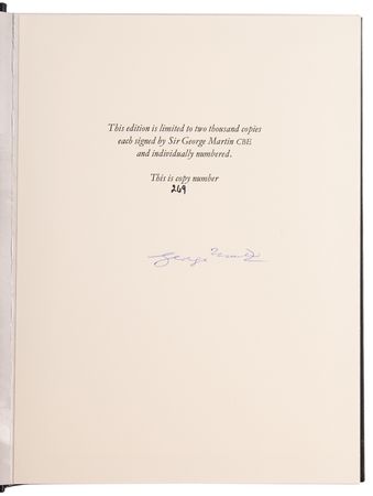 Lot #3185 George Martin Signed Book - Playback (Ltd. Ed. #249/2000) - Image 4