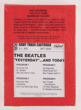 Lot #3152 Beatles Butcher Cover Eight-Track Cartridge - Yesterday and Today (Shinjuku Reproductions, 2017) - Image 2