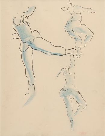 Lot #3044 Stuart Sutcliffe Original Sketches of Dancers - Image 2