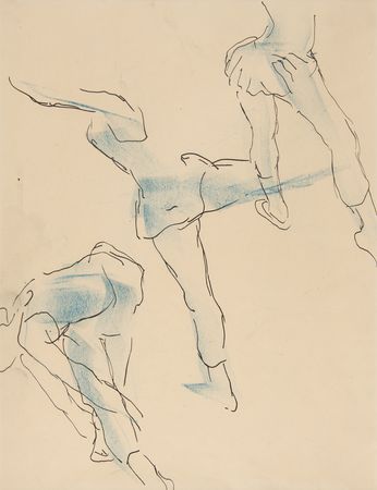 Lot #3044 Stuart Sutcliffe Original Sketches of Dancers - Image 3