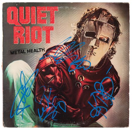 Lot #3621 Quiet Riot Signed Album - Metal Health