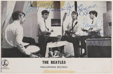 Lot #3006 Beatles Rare, Early Signed 1962 Parlophone Promo Card - The First to Feature Ringo Starr - Image 2