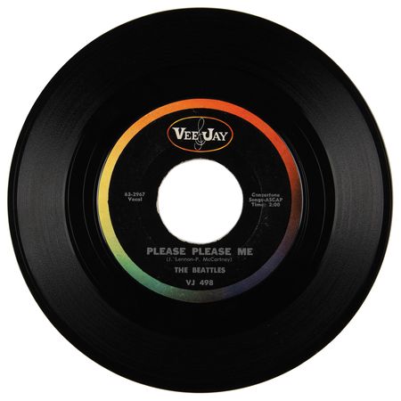 Lot #3116 Beatles Original Issue 1963 'Please Please Me' Single Record (VJ 498) with Misspelled 'The Beattles' Label - The Band's First Published Record in America - Image 1
