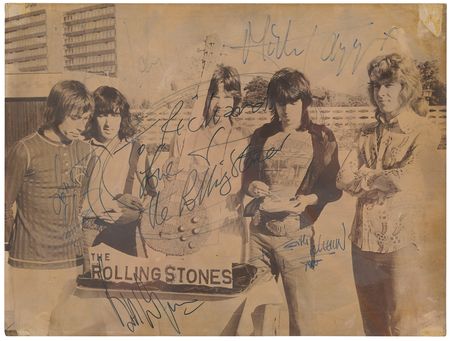 Lot #3254 Rolling Stones Signed Photograph - Dated