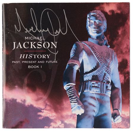 Lot #3625 Michael Jackson Signed CD Booklet - HIStory: Past, Present and Future, Book I - Image 2