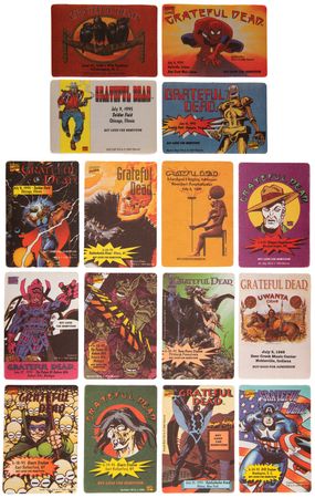 Lot #3308 Grateful Dead Complete Set of (16) Unused Backstage Passes from the 1995 Summer East Coast Tour ? The Last with Jerry Garcia - Image 1