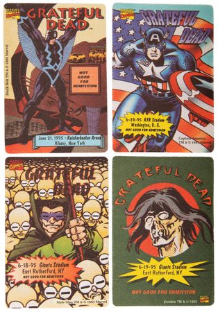 Lot #3308 Grateful Dead Complete Set of (16) Unused Backstage Passes from the 1995 Summer East Coast Tour ? The Last with Jerry Garcia - Image 3
