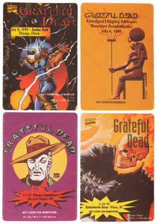 Lot #3308 Grateful Dead Complete Set of (16) Unused Backstage Passes from the 1995 Summer East Coast Tour ? The Last with Jerry Garcia - Image 4