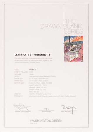 Lot #3203 Bob Dylan Suite of (8) Signed Giclee Prints - 'Drawn Blank, 2011' (Ltd. Ed. #295/295) - Image 24