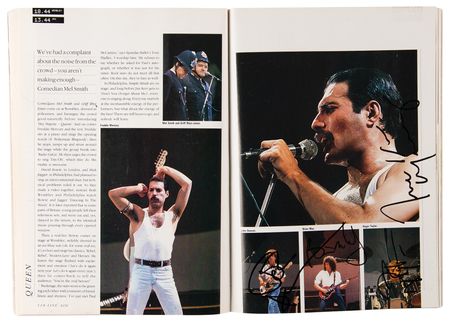 Lot #3588 Live Aid Multi-Signed Book with Queen, David Bowie, Elton John, and (20+) Musical Acts - Image 2