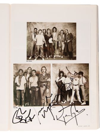 Lot #3588 Live Aid Multi-Signed Book with Queen, David Bowie, Elton John, and (20+) Musical Acts - Image 3