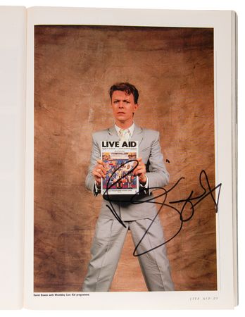 Lot #3588 Live Aid Multi-Signed Book with Queen, David Bowie, Elton John, and (20+) Musical Acts - Image 4