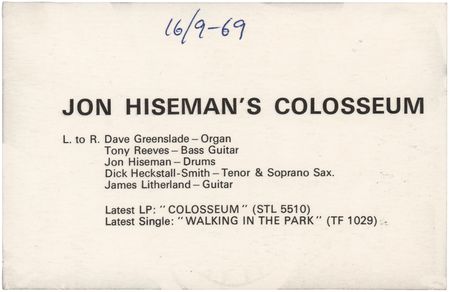 Lot #3434 Colosseum Signed Promotional Card - Image 2