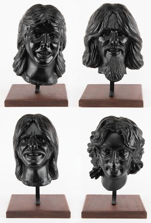 Lot #3160 Beatles (4) Oversized Fiberglass Head Busts - Image 1