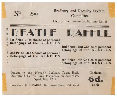 Lot #3036 George Harrison's Stage-Worn Shirt from the Cavern Club, with Winning Oxfam 'Beatle Raffle' Ticket - Image 5