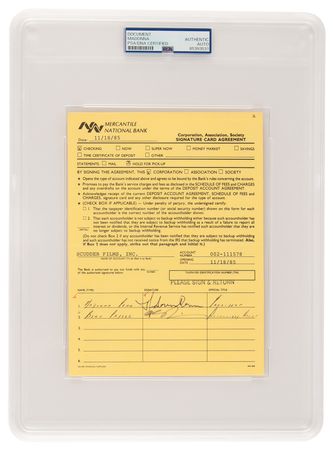 Lot #3683 Madonna Twice-Signed Document