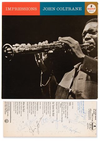 Lot #3363 John Coltrane Quartet Signed Album - Impressions - Image 1