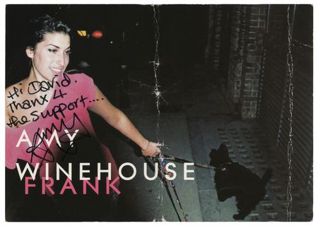 Lot #3698 Amy Winehouse Signed Promo Card
