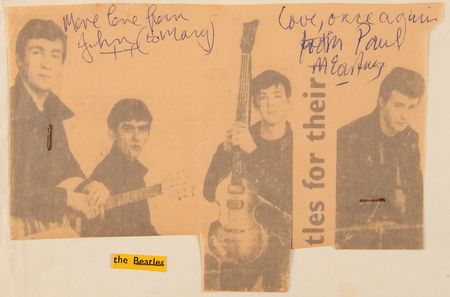 Lot #3026 John Lennon and Paul McCartney Signed Magazine Photo (c. 1962) - Image 2