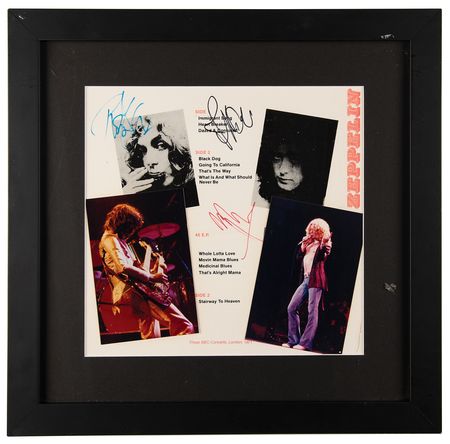 Lot #3333 Led Zeppelin Signed Album Sleeve - Early Jitters - Image 1