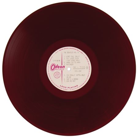 Lot #3068 Beatles No. 5 Japanese Dark Red Stereo Promo White-Label Vinyl Test Pressing (Odeon, OR 7103) - Image 3