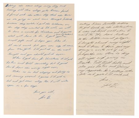 Lot #3395 Buddy Holly: Joe Mauldin Archive of (19) Early Letters and Postcards Dated to The Crickets' 1957-1958 Concert Tours - 