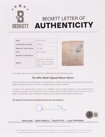 Lot #3292 The Who Rare Fully Signed 'Live at Leeds' Album with All (12) Original Inserts - Image 24