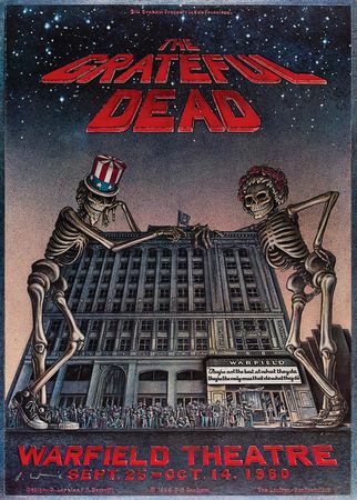 Lot #3321 Grateful Dead 1980 Warfield Theatre